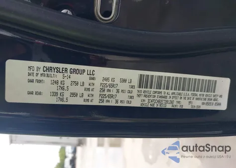 2014 Dodge Journey American Value Pkg z USA, uszkodzony, nr VIN 3C4PDCAB2ET281202